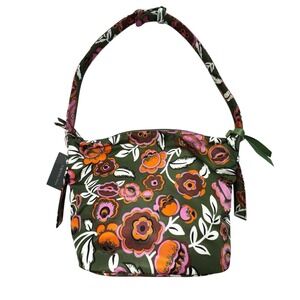 NWT Vera Bradley Astoria Shoulder Bag Bubbly Flowers Green